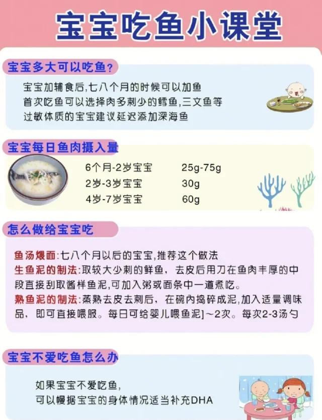 关于7个月宝宝吃鱼的方法和注意事项